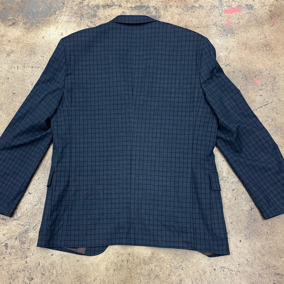 Johnston & Murphy Dark Blue Plaid Blazer - Picture 3 of 9